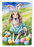 Saluki Easter Egg Hunt House Flag 28x40 Porch Sleeve Pole Decorative Outside Yard Banner Artwork Wall Hanging, Polyester