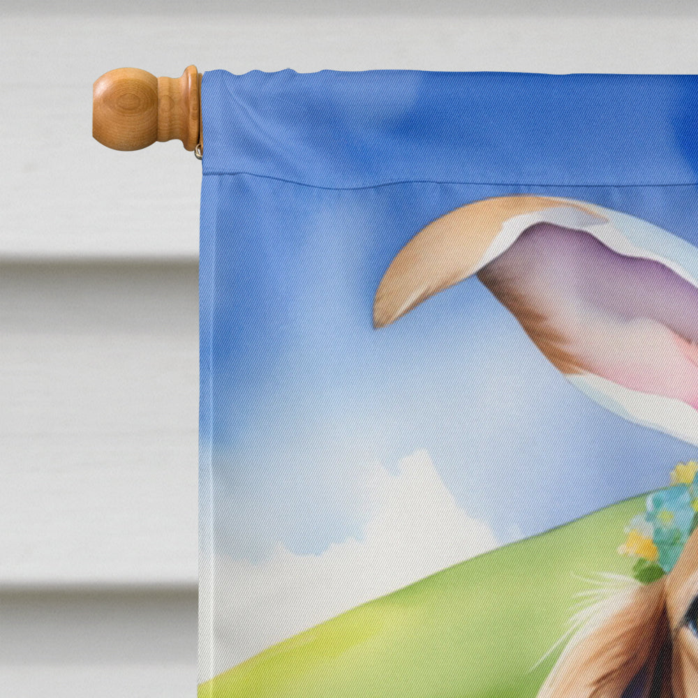 Saluki Easter Egg Hunt House Flag 28x40 Porch Sleeve Pole Decorative Outside Yard Banner Artwork Wall Hanging, Polyester