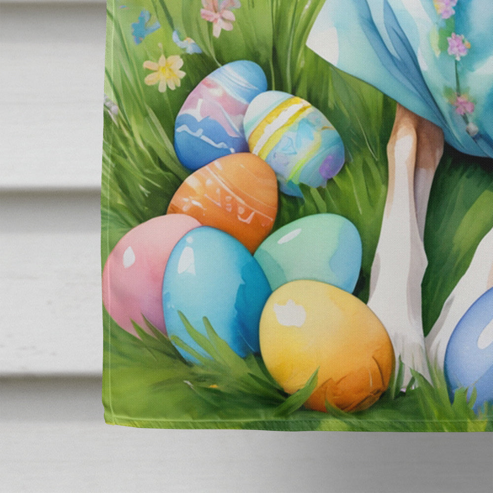 Saluki Easter Egg Hunt House Flag 28x40 Porch Sleeve Pole Decorative Outside Yard Banner Artwork Wall Hanging, Polyester