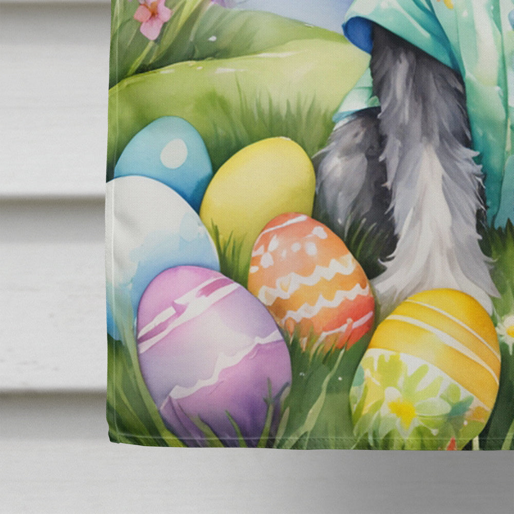 Schnauzer Easter Egg Hunt House Flag 28x40 Porch Sleeve Pole Decorative Outside Yard Banner Artwork Wall Hanging, Polyester