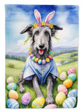 Scottish Deerhound Easter Egg Hunt House Flag 28x40 Porch Sleeve Pole Decorative Outside Yard Banner Artwork Wall Hanging, Polyester