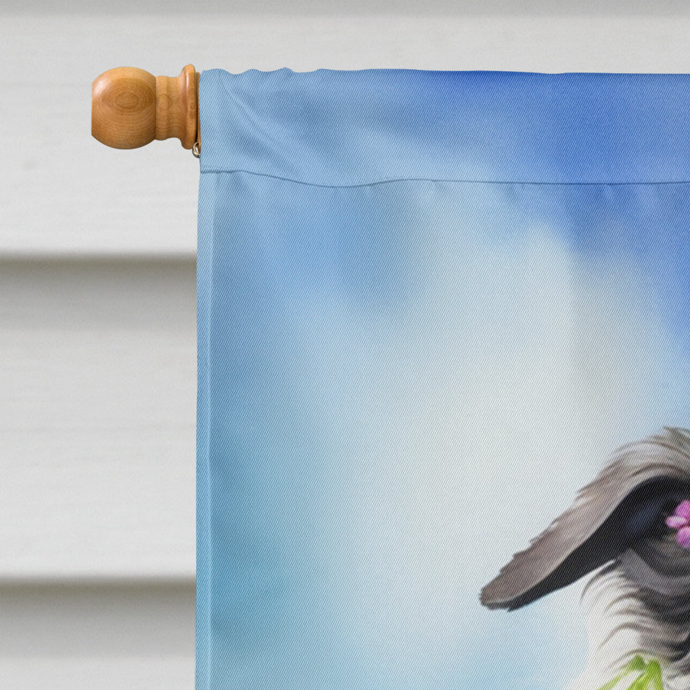 Scottish Deerhound Easter Egg Hunt House Flag 28x40 Porch Sleeve Pole Decorative Outside Yard Banner Artwork Wall Hanging, Polyester