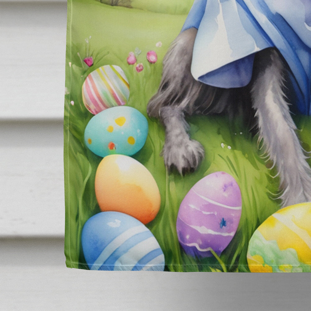 Scottish Deerhound Easter Egg Hunt House Flag 28x40 Porch Sleeve Pole Decorative Outside Yard Banner Artwork Wall Hanging, Polyester