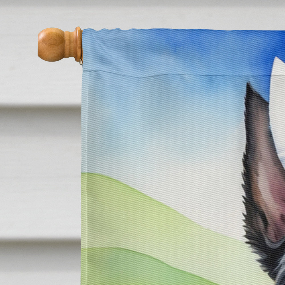 Scottish Terrier Easter Egg Hunt House Flag 28x40 Porch Sleeve Pole Decorative Outside Yard Banner Artwork Wall Hanging, Polyester