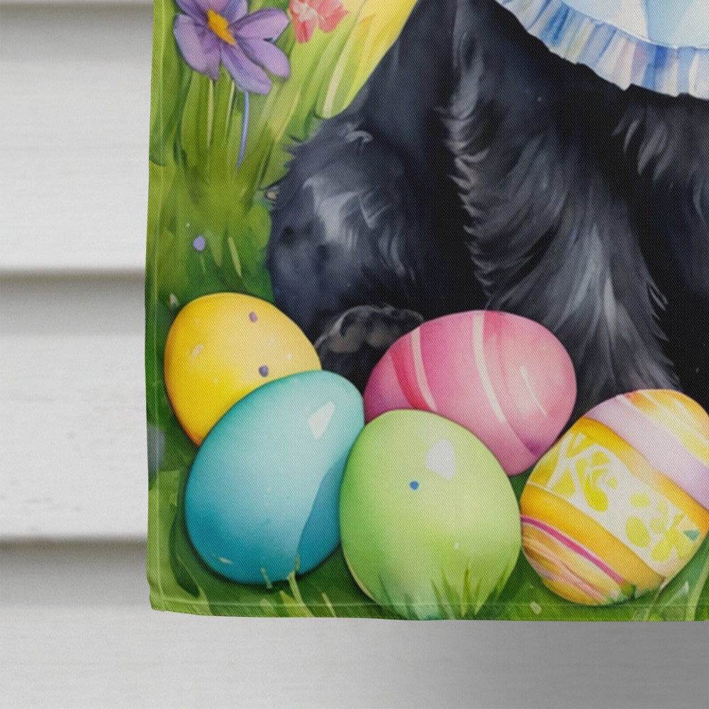 Scottish Terrier Easter Egg Hunt House Flag 28x40 Porch Sleeve Pole Decorative Outside Yard Banner Artwork Wall Hanging, Polyester