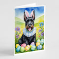 Scottish Terrier Easter Egg Hunt Greeting Cards Pack of 8 Blank Cards with Envelopes Whimsical A7 Size 5x7