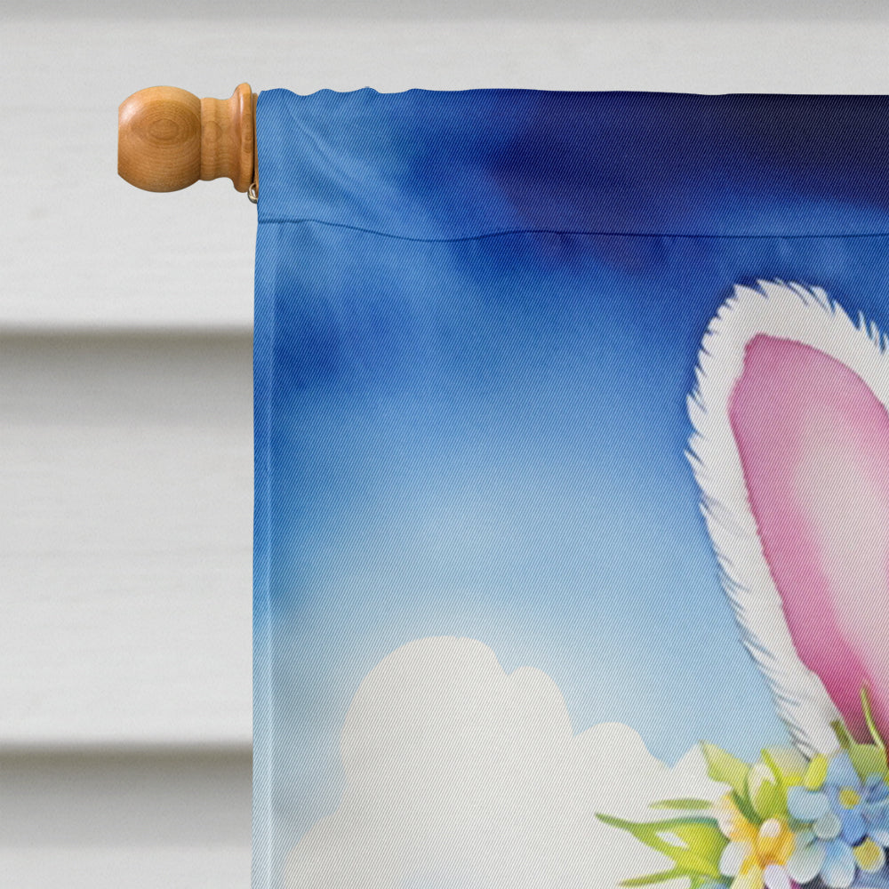 Shih Tzu Easter Egg Hunt House Flag 28x40 Porch Sleeve Pole Decorative Outside Yard Banner Artwork Wall Hanging, Polyester