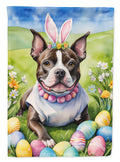 Staffordshire Bull Terrier Easter Egg Hunt House Flag 28x40 Porch Sleeve Pole Decorative Outside Yard Banner Artwork Wall Hanging, Polyester