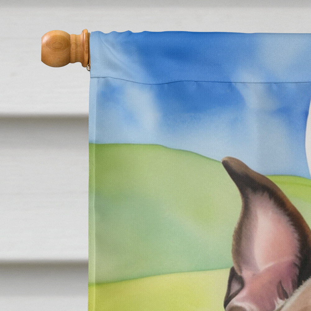 Staffordshire Bull Terrier Easter Egg Hunt House Flag 28x40 Porch Sleeve Pole Decorative Outside Yard Banner Artwork Wall Hanging, Polyester
