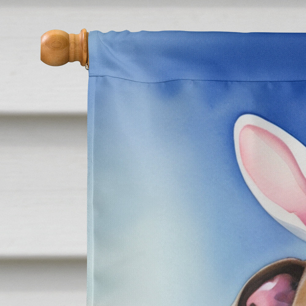 Staffordshire Bull Terrier Easter Egg Hunt House Flag 28x40 Porch Sleeve Pole Decorative Outside Yard Banner Artwork Wall Hanging, Polyester