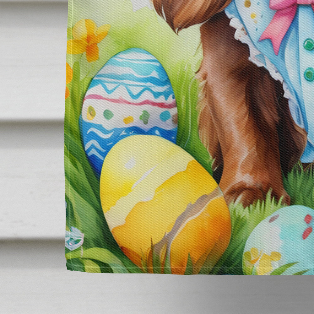 Sussex Spaniel Easter Egg Hunt House Flag 28x40 Porch Sleeve Pole Decorative Outside Yard Banner Artwork Wall Hanging, Polyester
