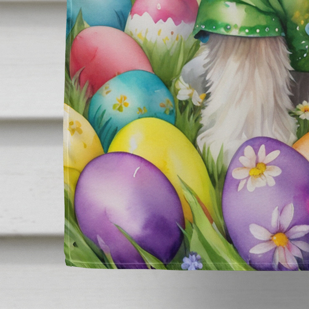 Tibetan Terrier Easter Egg Hunt House Flag 28x40 Porch Sleeve Pole Decorative Outside Yard Banner Artwork Wall Hanging, Polyester