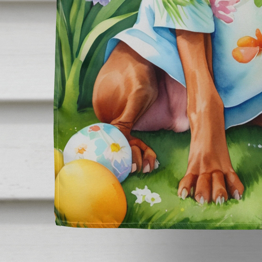 Vizsla Easter Egg Hunt House Flag 28x40 Porch Sleeve Pole Decorative Outside Yard Banner Artwork Wall Hanging, Polyester