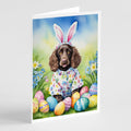 Water Spaniel Easter Egg Hunt Greeting Cards Pack of 8 Blank Cards with Envelopes Whimsical A7 Size 5x7
