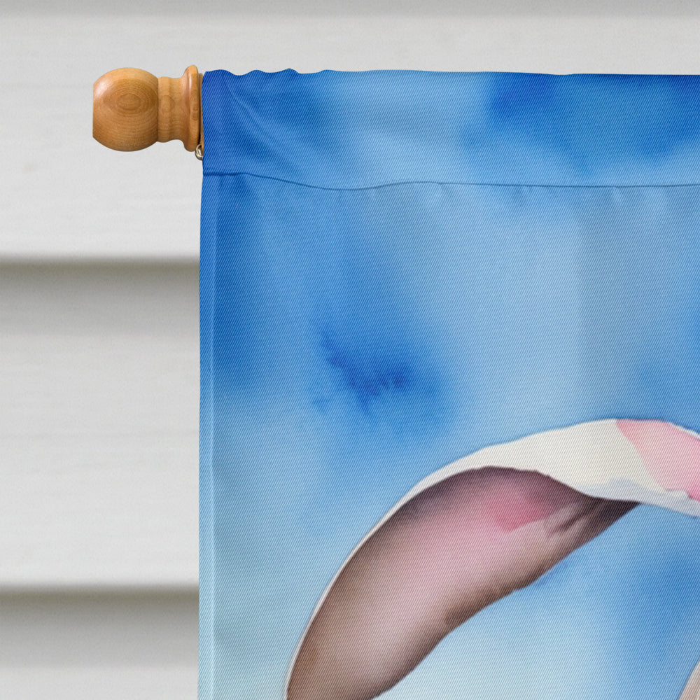 Weimaraner Easter Egg Hunt House Flag 28x40 Porch Sleeve Pole Decorative Outside Yard Banner Artwork Wall Hanging, Polyester