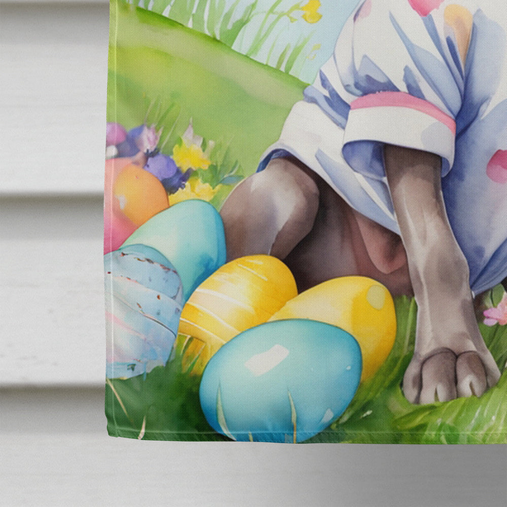 Weimaraner Easter Egg Hunt House Flag 28x40 Porch Sleeve Pole Decorative Outside Yard Banner Artwork Wall Hanging, Polyester
