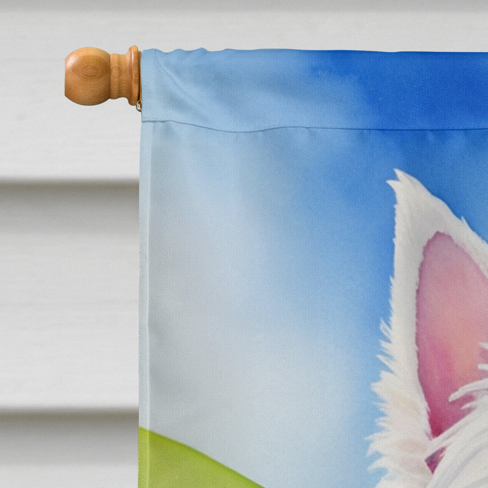 Westie Easter Egg Hunt House Flag 28x40 Porch Sleeve Pole Decorative Outside Yard Banner Artwork Wall Hanging, Polyester