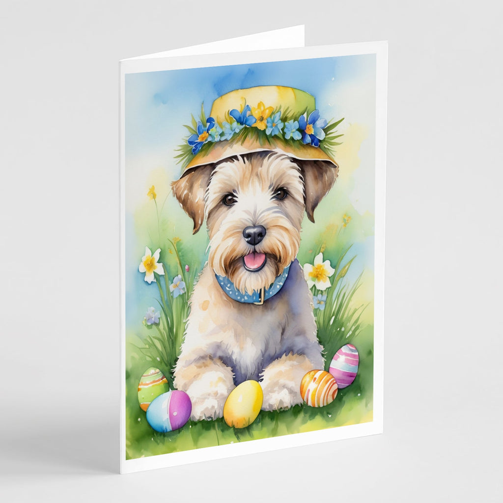 Wheaten Terrier Easter Egg Hunt Greeting Cards Pack of 8 Blank Cards with Envelopes Whimsical A7 Size 5x7