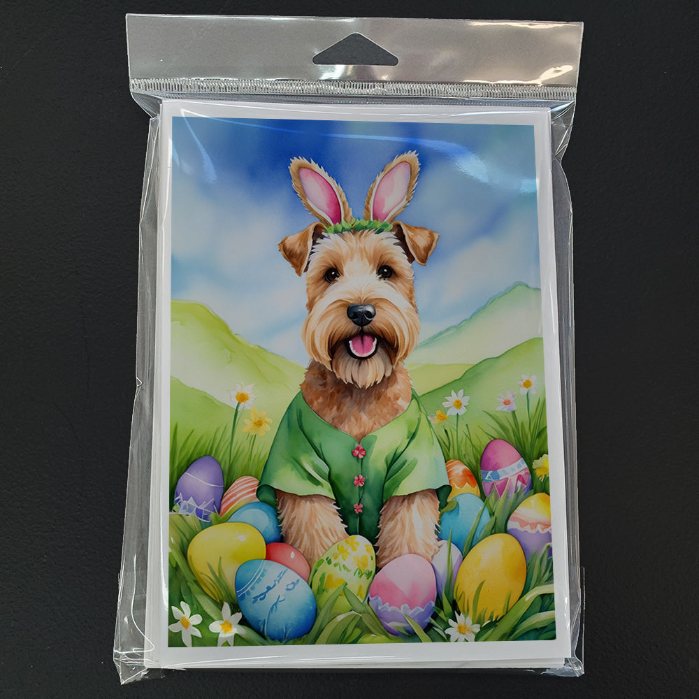 Wheaten Terrier Easter Egg Hunt Greeting Cards Pack of 8 Blank Cards with Envelopes Whimsical A7 Size 5x7