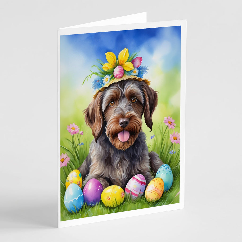 Wirehaired Pointing Griffon Easter Egg Hunt Greeting Cards Pack of 8 Blank Cards with Envelopes Whimsical A7 Size 5x7