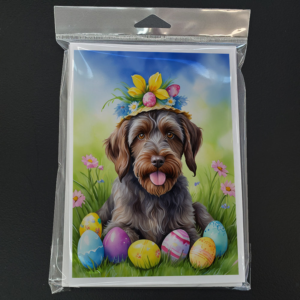 Wirehaired Pointing Griffon Easter Egg Hunt Greeting Cards Pack of 8 Blank Cards with Envelopes Whimsical A7 Size 5x7