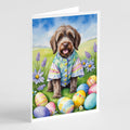 Wirehaired Pointing Griffon Easter Egg Hunt Greeting Cards Pack of 8 Blank Cards with Envelopes Whimsical A7 Size 5x7
