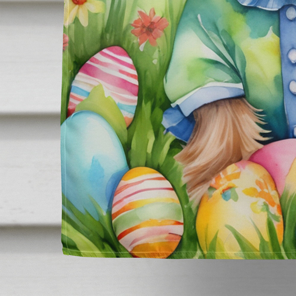 Yorkshire Terrier Easter Egg Hunt House Flag 28x40 Porch Sleeve Pole Decorative Outside Yard Banner Artwork Wall Hanging, Polyester
