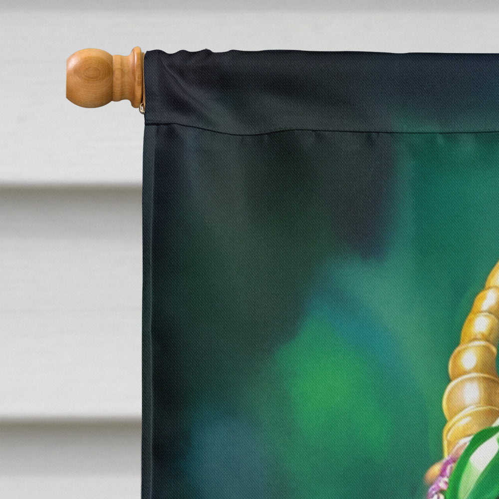 Dragon King of Mardi Gras House Flag 28x40 Porch Sleeve Pole Decorative Outside Yard Banner Artwork Wall Hanging, Polyester