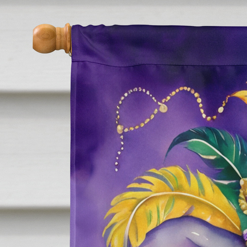Elephant King of Mardi Gras House Flag 28x40 Porch Sleeve Pole Decorative Outside Yard Banner Artwork Wall Hanging, Polyester
