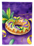 King Cake Mardi Gras House Flag 28x40 Porch Sleeve Pole Decorative Outside Yard Banner Artwork Wall Hanging, Polyester