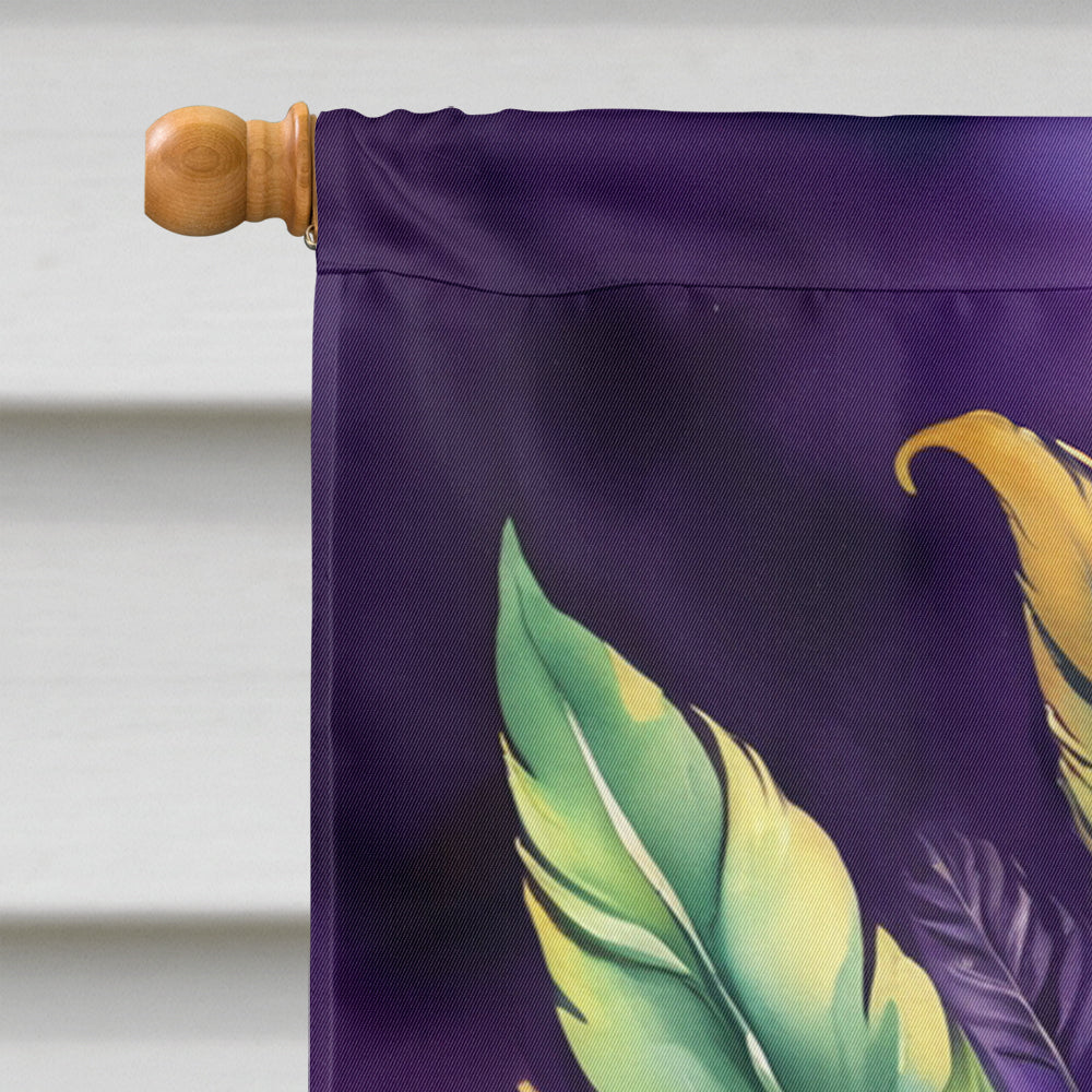 Mask Mardi Gras House Flag 28x40 Porch Sleeve Pole Decorative Outside Yard Banner Artwork Wall Hanging, Polyester