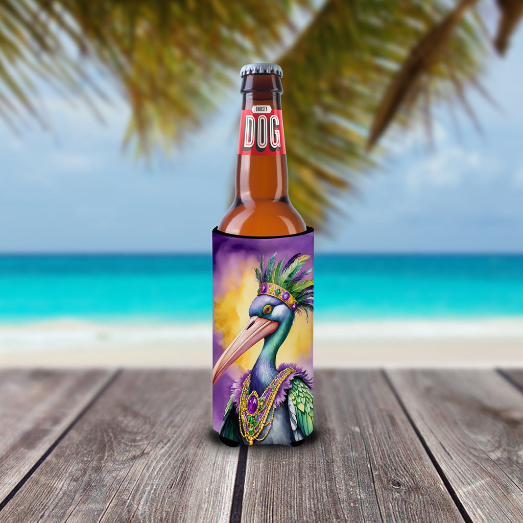 Pelican Mardi Gras Slim Can Hugger , Insulated Foam Hugger for 12 oz Slim Cans, Beer Bottles & Water Bottles, Printed in USA