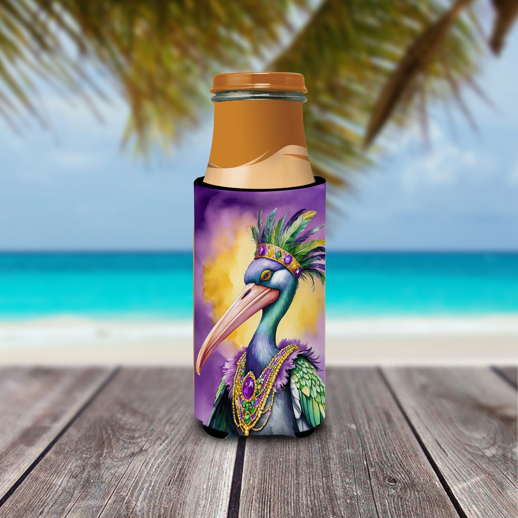Pelican Mardi Gras Slim Can Hugger , Insulated Foam Hugger for 12 oz Slim Cans, Beer Bottles & Water Bottles, Printed in USA