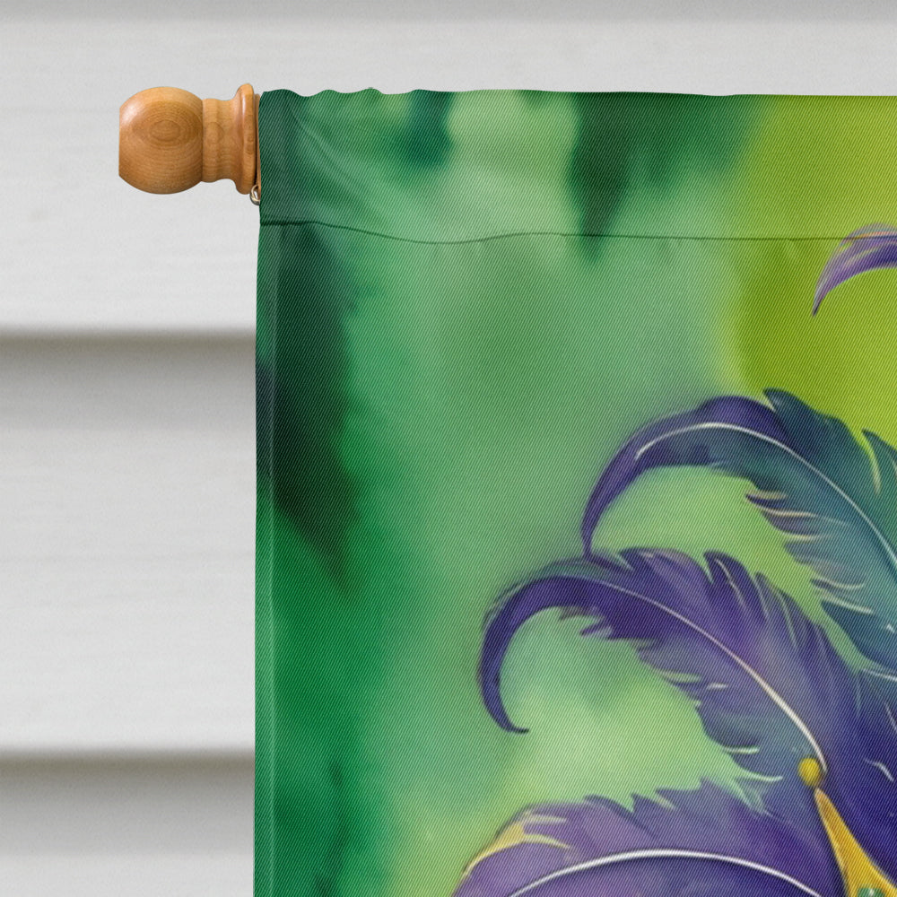 Queen of Mardi Gras House Flag 28x40 Porch Sleeve Pole Decorative Outside Yard Banner Artwork Wall Hanging, Polyester