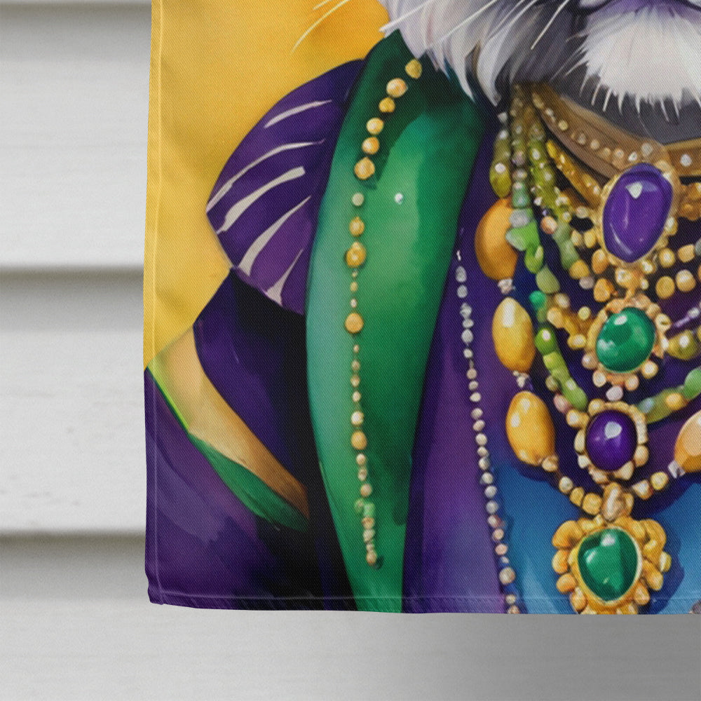 Tiger the King of Mardi Gras House Flag 28x40 Porch Sleeve Pole Decorative Outside Yard Banner Artwork Wall Hanging, Polyester