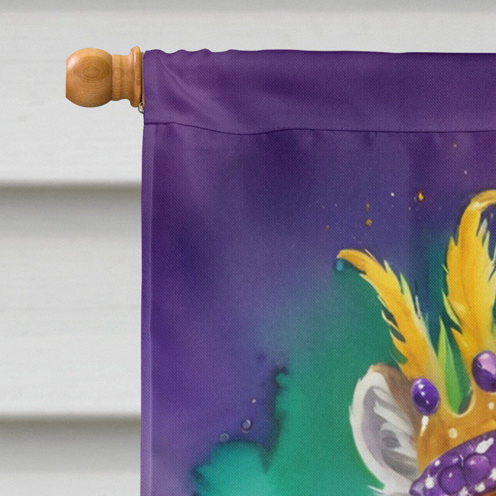 Tiger the King of Mardi Gras House Flag 28x40 Porch Sleeve Pole Decorative Outside Yard Banner Artwork Wall Hanging, Polyester