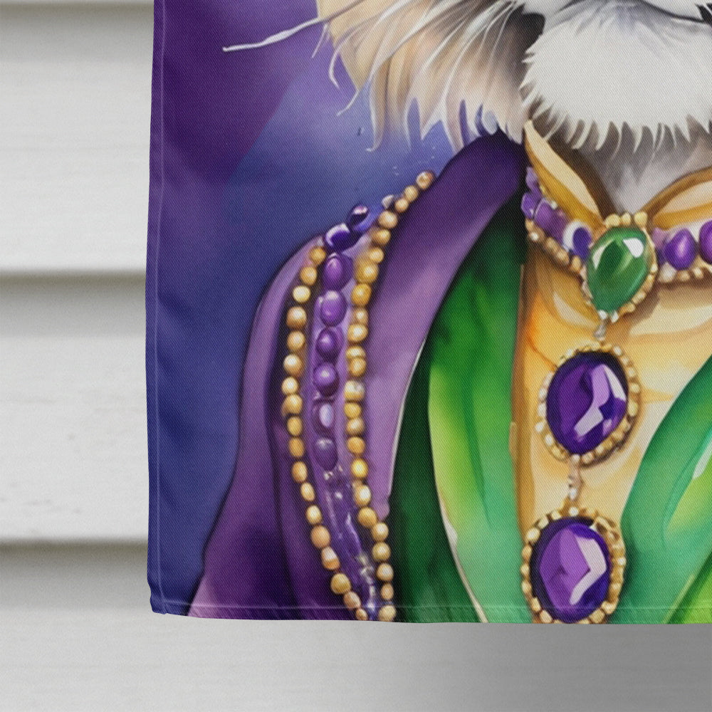 Tiger the King of Mardi Gras House Flag 28x40 Porch Sleeve Pole Decorative Outside Yard Banner Artwork Wall Hanging, Polyester