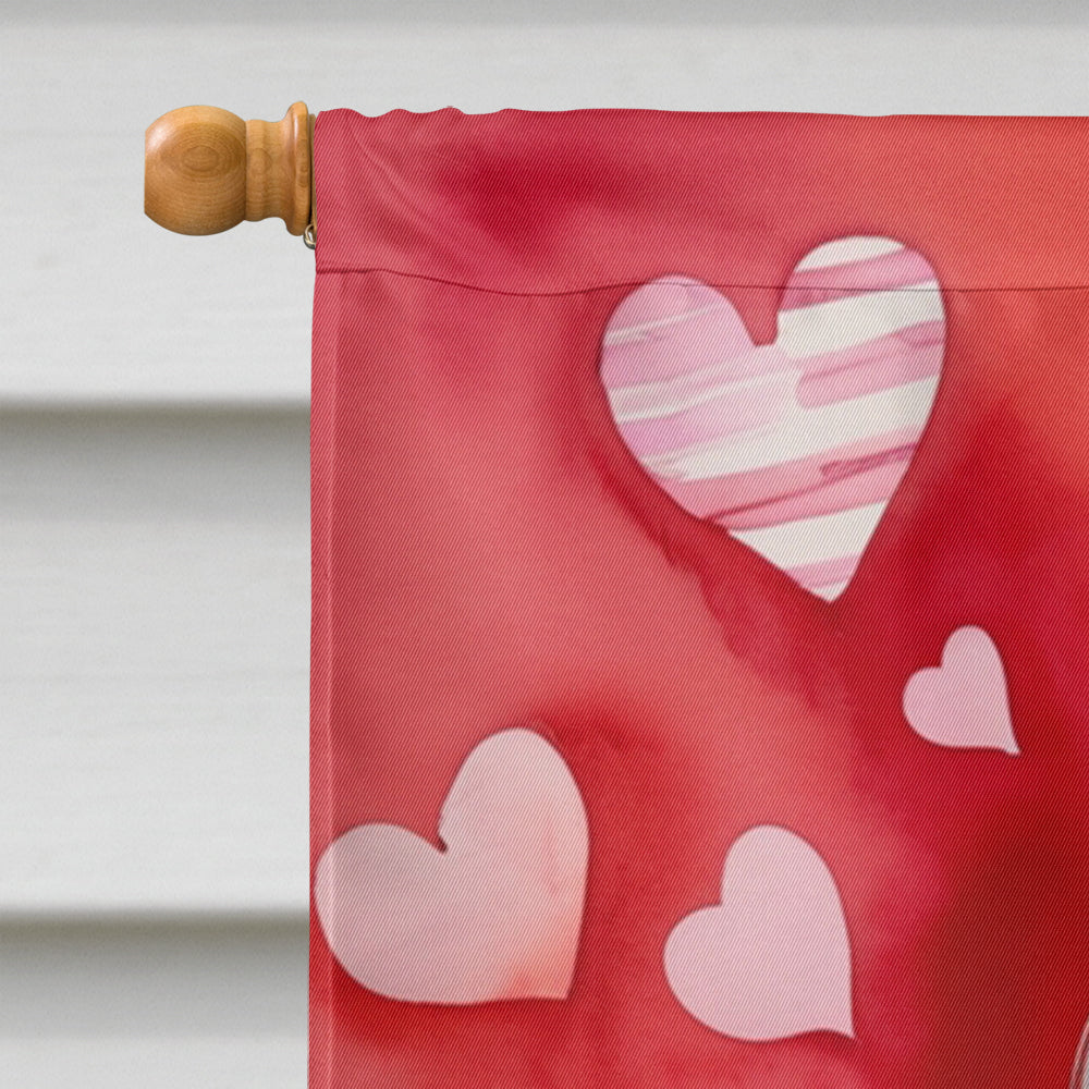 Afghan Hound My Valentine House Flag 28x40 Porch Sleeve Pole Decorative Outside Yard Banner Artwork Wall Hanging, Polyester