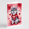 Alaskan Klee Kai My Valentine Greeting Cards Pack of 8 Blank Cards with Envelopes Whimsical A7 Size 5x7