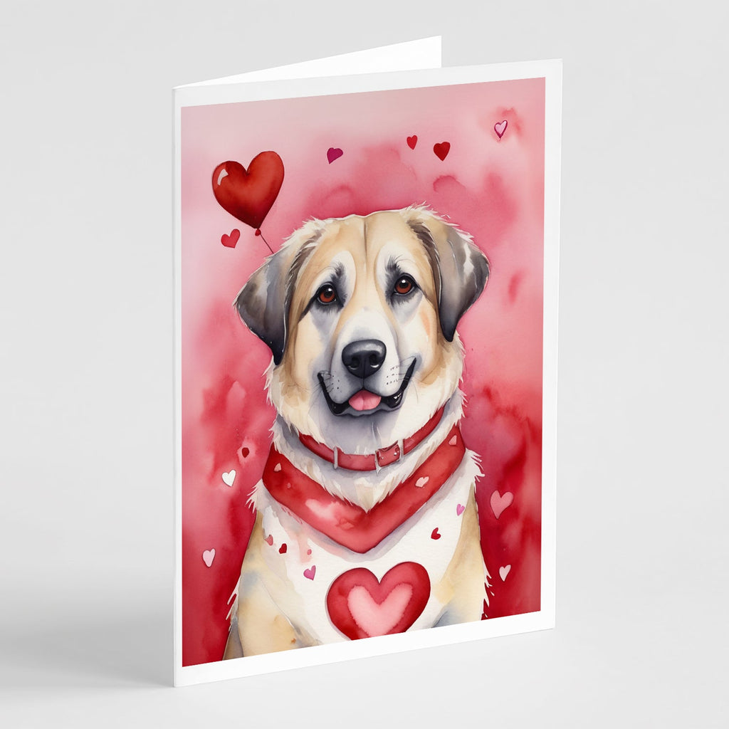 Anatolian Shepherd Dog My Valentine Greeting Cards Pack of 8 Blank Cards with Envelopes Whimsical A7 Size 5x7