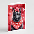 Belgian Sheepdog My Valentine Greeting Cards Pack of 8 Blank Cards with Envelopes Whimsical A7 Size 5x7