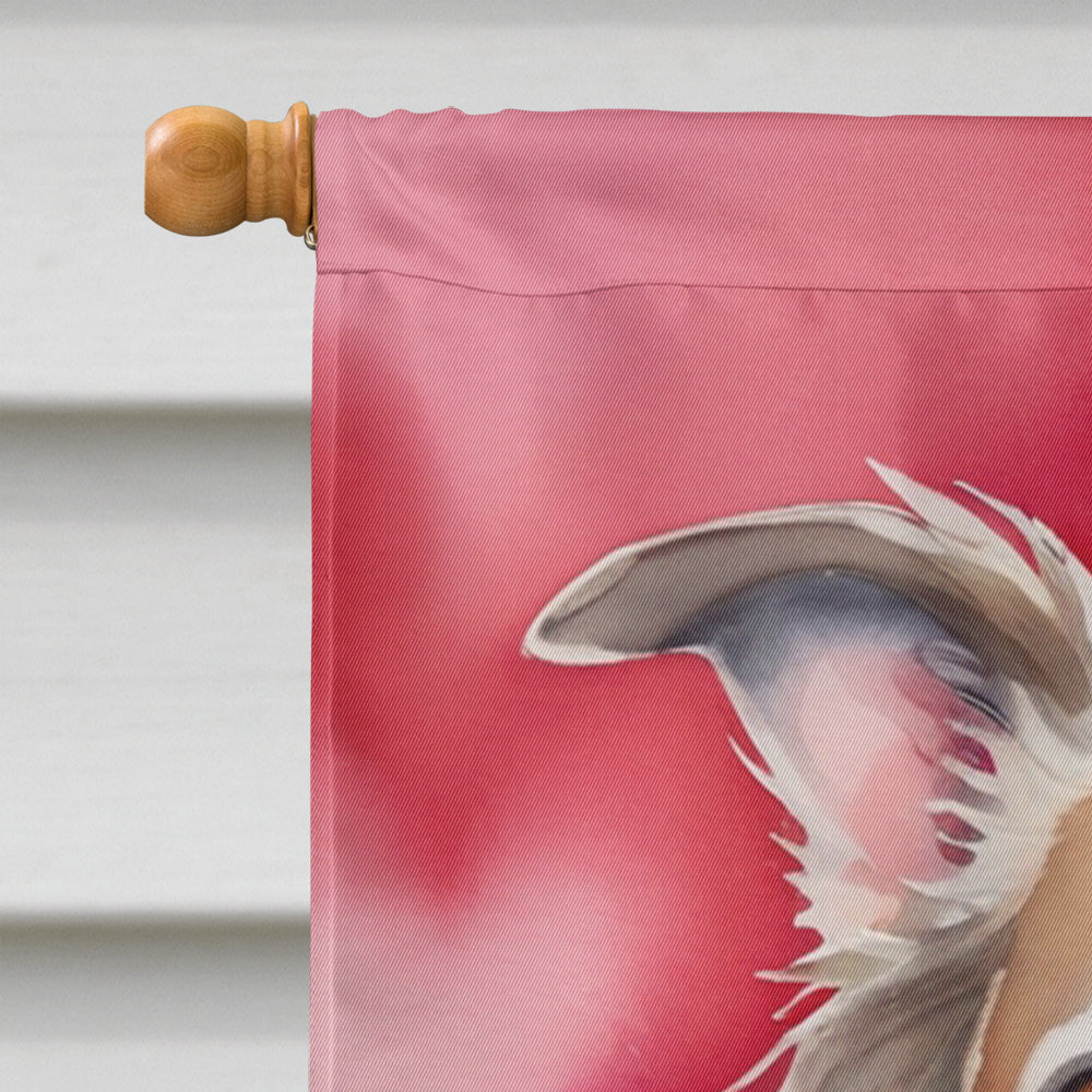 Borzoi My Valentine House Flag 28x40 Porch Sleeve Pole Decorative Outside Yard Banner Artwork Wall Hanging, Polyester