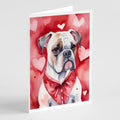 Boxer My Valentine Greeting Cards Pack of 8 Blank Cards with Envelopes Whimsical A7 Size 5x7