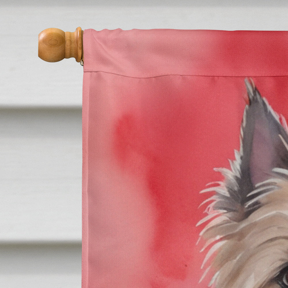 Cairn Terrier My Valentine House Flag 28x40 Porch Sleeve Pole Decorative Outside Yard Banner Artwork Wall Hanging, Polyester