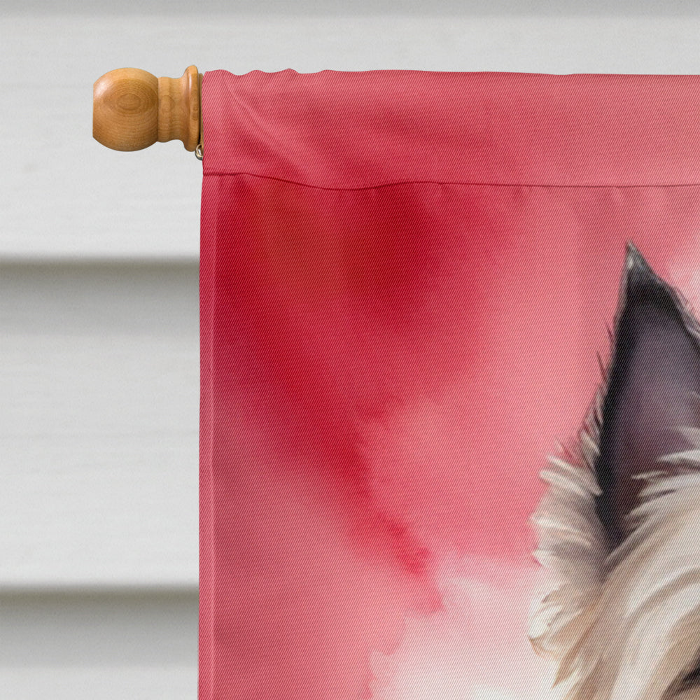 Cairn Terrier My Valentine House Flag 28x40 Porch Sleeve Pole Decorative Outside Yard Banner Artwork Wall Hanging, Polyester