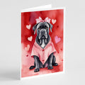 Cane Corso My Valentine Greeting Cards Pack of 8 Blank Cards with Envelopes Whimsical A7 Size 5x7