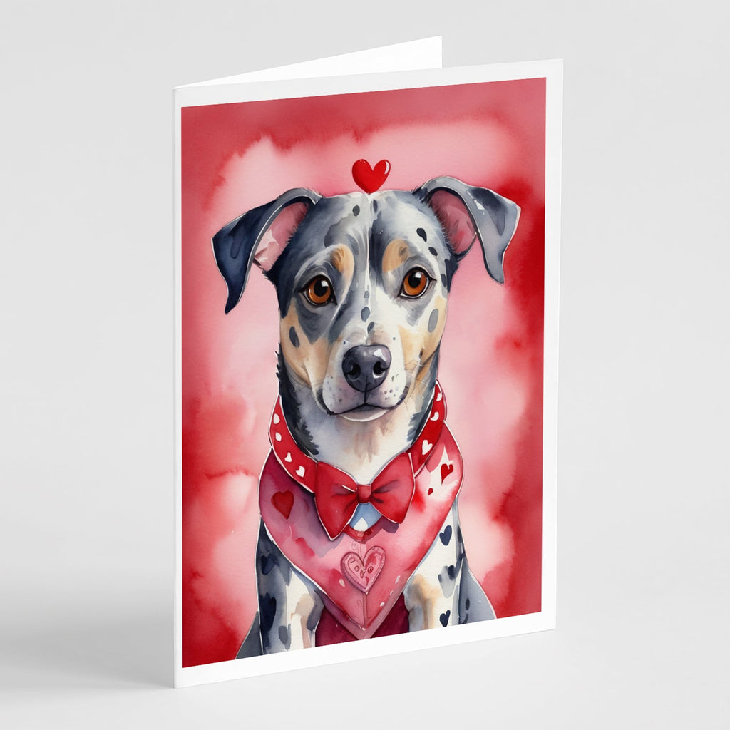 Catahoula My Valentine Greeting Cards Pack of 8 Blank Cards with Envelopes Whimsical A7 Size 5x7