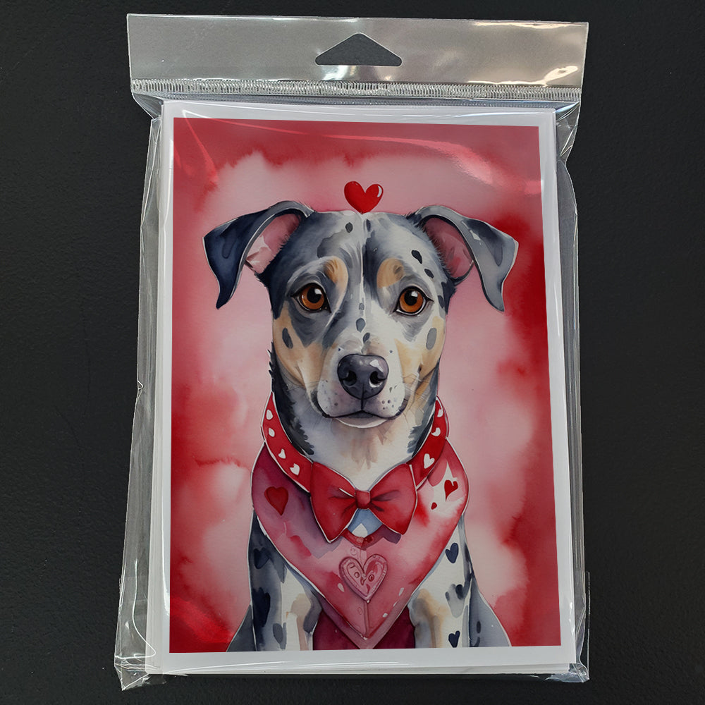 Catahoula My Valentine Greeting Cards Pack of 8 Blank Cards with Envelopes Whimsical A7 Size 5x7
