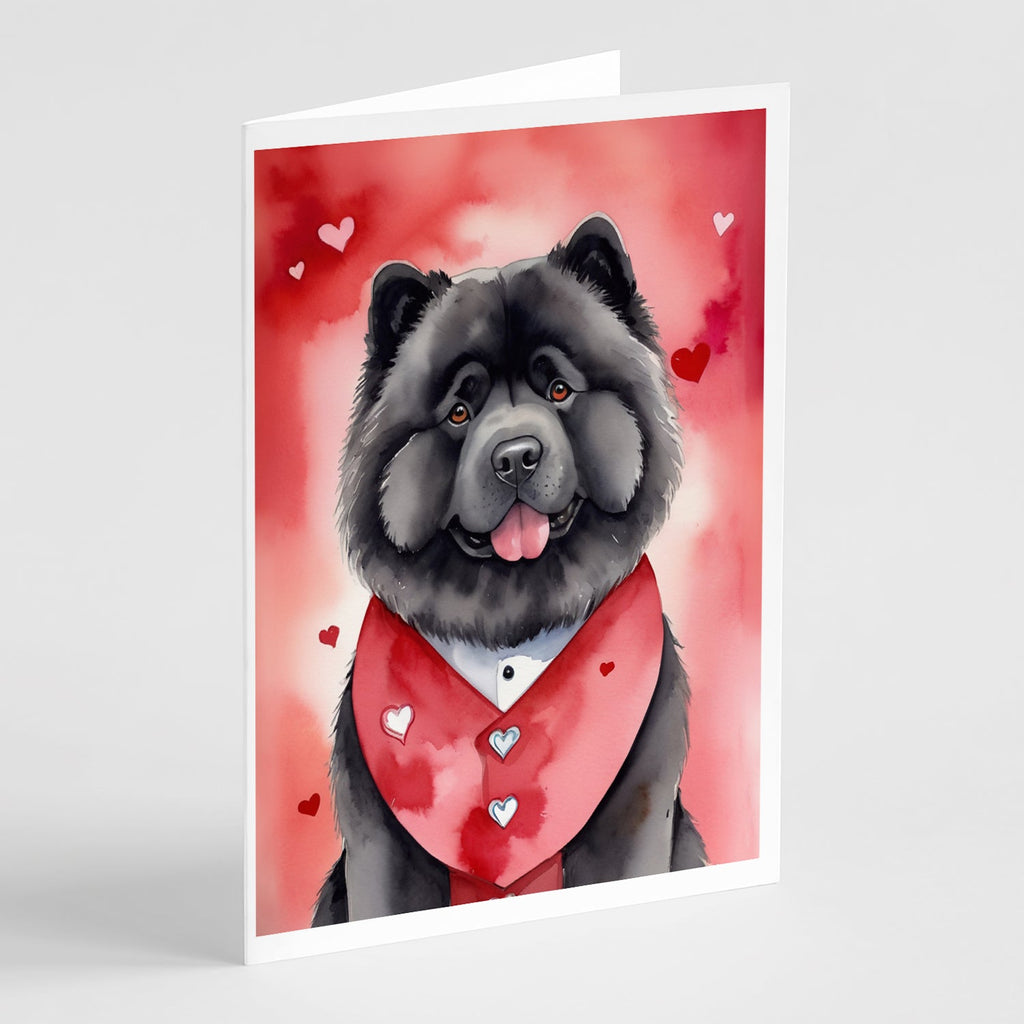 Chow Chow My Valentine Greeting Cards Pack of 8 Blank Cards with Envelopes Whimsical A7 Size 5x7