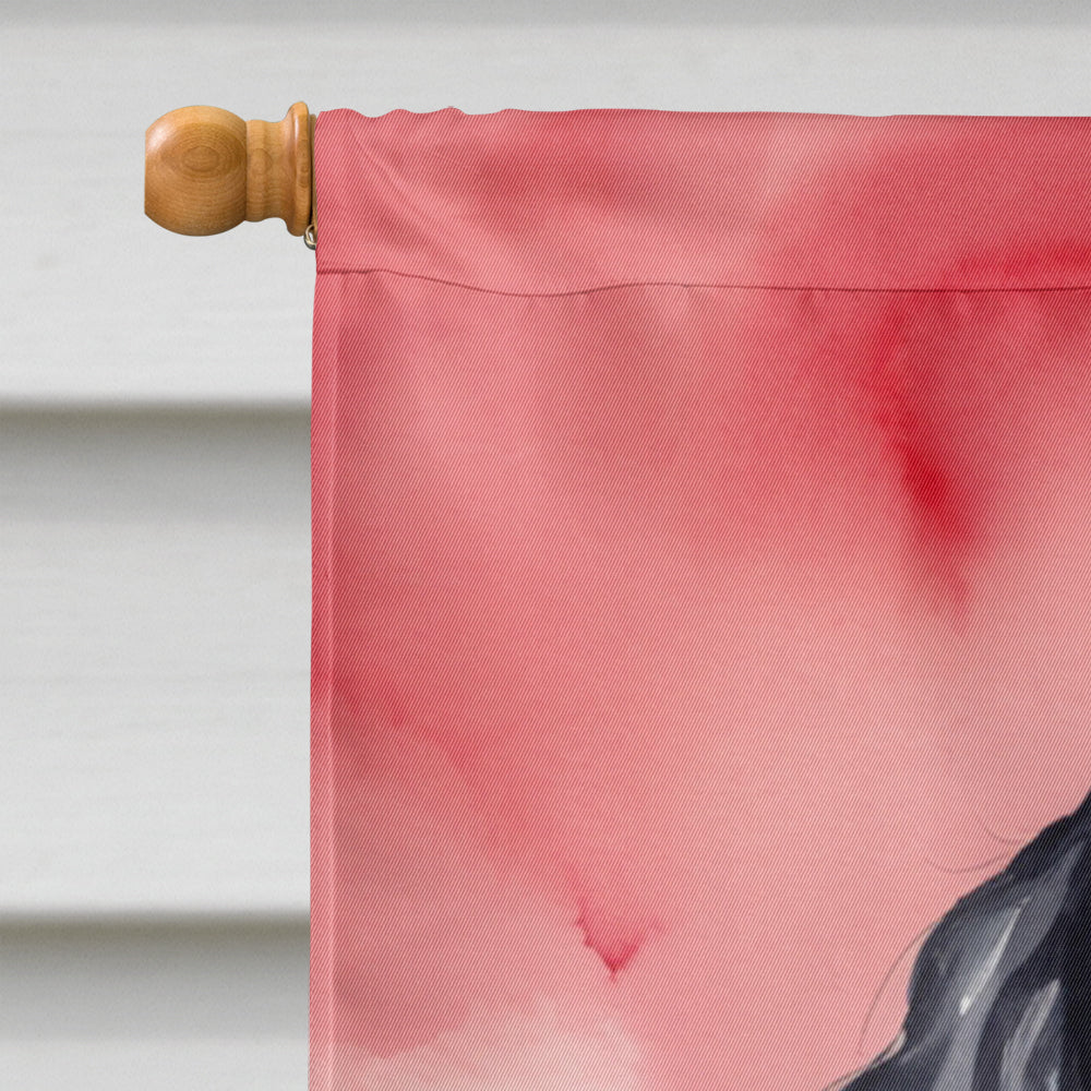 Cocker Spaniel My Valentine House Flag 28x40 Porch Sleeve Pole Decorative Outside Yard Banner Artwork Wall Hanging, Polyester
